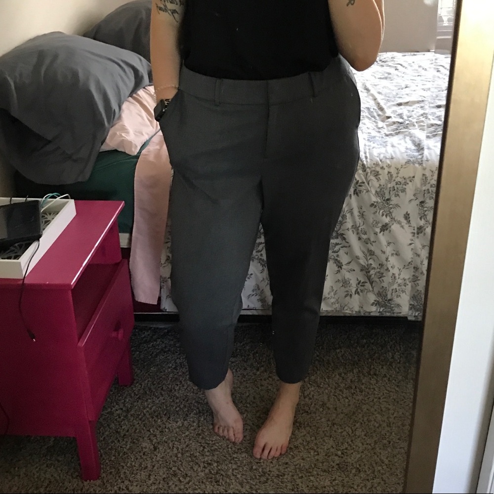 Grey Patterned Loft Plus Trouser